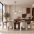 Lampa wisząca MODERNO 80 cm - burgundowa z białymi kloszami DN1506 burgund - Step Into Design
