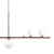 Lampa wisząca MODERNO 80 cm - burgundowa z białymi kloszami DN1506 burgund - Step Into Design
