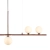 Lampa wisząca MODERNO 80 cm - burgundowa z białymi kloszami DN1506 burgund - Step Into Design