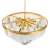 Lampa wisząca SPLENDORE 80 cm - żyrandol złoto-kryształowy DN915-80P - Step Into Design