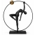 Lampa podłogowa WOMAN ARTISTIC 200 cm - czarna figura akrobatki ze złotą kulą F9320 - Step Into Design