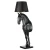 Lampa podłogowa designerska Koń S Czarna  MF-1237-350 - Step Into Design