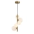 Lampa wisząca MOLECULA 38 cm biało złota pionowa NOW-10883P3 - Step Into Design