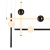 Lampa wisząca O-LINE L-4 LED mosiądz 110 cm ST-1691L-4 BLACK - Step Into Design