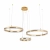 Lampa wisząca ARKADIA LED Trio 40/60/80 cm – złoty połysk ST-6376-40+60+80 mirror gold - Step Into Design