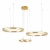 Lampa wisząca ARKADIA LED Trio 40/60/80 cm – złoty połysk ST-6376-40+60+80 mirror gold - Step Into Design
