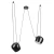 Lampa wisząca nowoczesna designerska BENNA-2 czarna ST-8051S-2 - Step Into Design