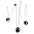 Lampa nad stół designerska wisząca designerska BENNA-3 czarna ST-8051S-3 - Step Into Design