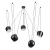Lampa designerska wisząca designerska BENNA-5 czarna ST-8051S-5 - Step Into Design