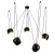 Lampa designerska wisząca designerska BENNA-5 czarna ST-8051S-5 - Step Into Design