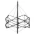 Lampa wisząca SPACE LED czarna 60 cm ST-9858 P/S black - Step Into Desgin