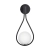 Kinkiet ścienny DROP 45 cm - czarny ST-F079 black - Step Into Design