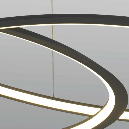 Lampa wisząca SPIRELLO ledowa czarna 80 cm -  ST-8826P/B - Step Into Design