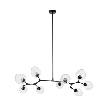 Lampa wisząca nowoczesna MODERN ORCHID-9  ST-1232-9 black transparent - Step Into Design