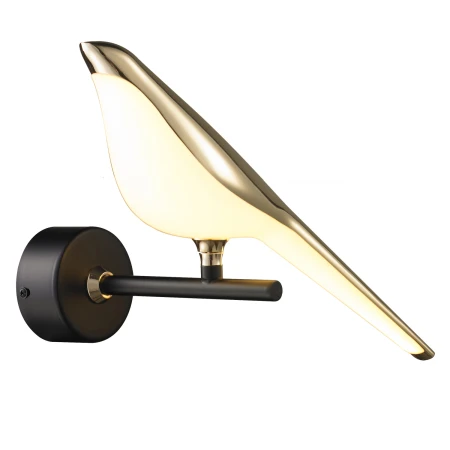 Lampa ścienna ptaszek TIT LED złoto-czarna 28 cm ST-9008-W - Step Into Design