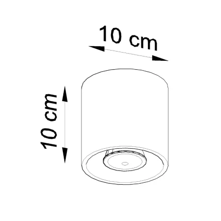 Plafon ORBIS 1 szary SL.0018 - Sollux
