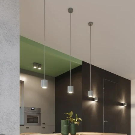 Lampa wisząca ORBIS 1 szary SL.0052 - Sollux