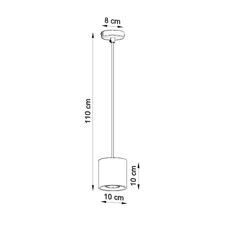 Lampa wisząca ORBIS 1 biały SL.0053 - Sollux