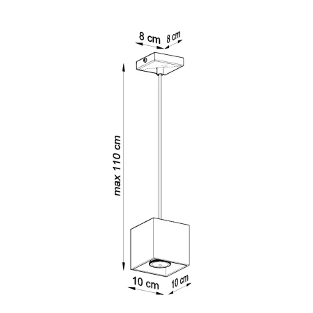 Lampa wisząca QUAD 1 czarny SL.0060 - Sollux