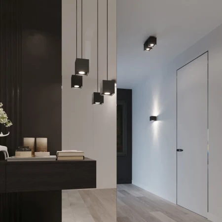 Lampa wisząca QUAD 1 czarny SL.0060 - Sollux