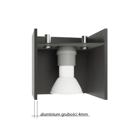 Lampa wisząca QUAD 1 czarny SL.0060 - Sollux