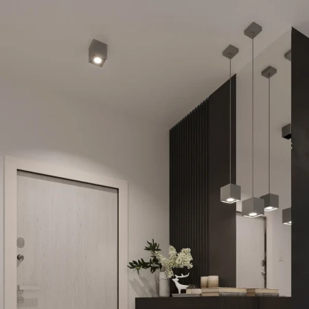 Lampa wisząca QUAD 1 szary SL.0061 - Sollux