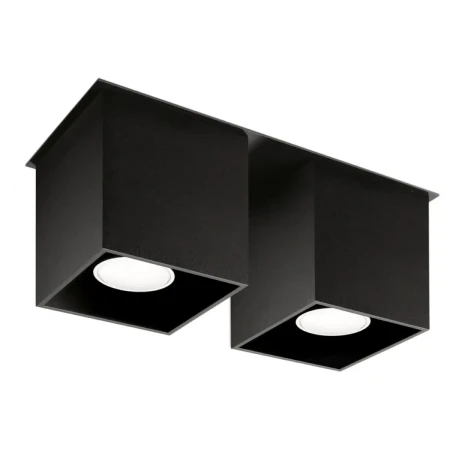 Plafon QUAD 2 czarny SL.0063 - Sollux
