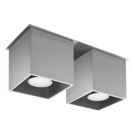 Plafon QUAD 2 szary SL.0064 - Sollux