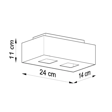 Plafon MONO 2 biały SL.0067 - Sollux