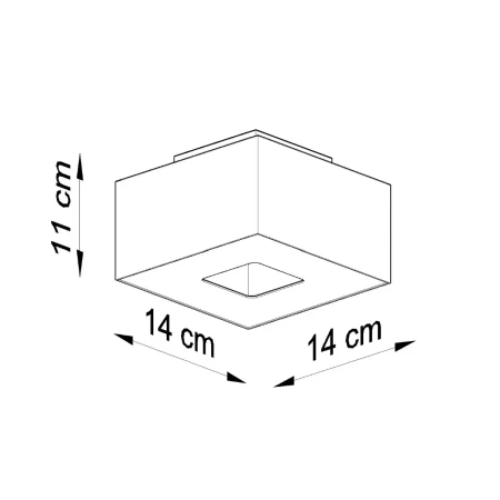 Plafon MONO 1 czarny SL.0070 - Sollux