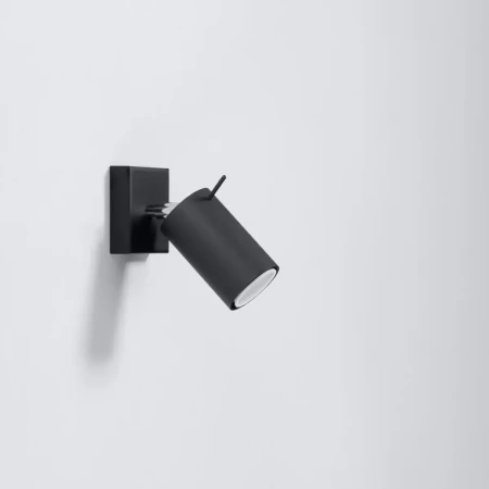 Kinkiet RING czarny SL.0091 - Sollux