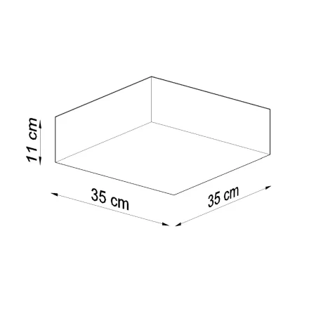 Plafon HORUS 35 szary SL.0137 - Sollux