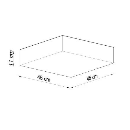 Plafon HORUS 45 szary SL.0140 - Sollux