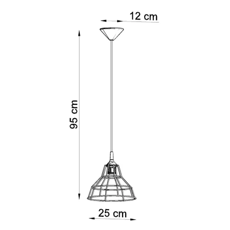 Lampa wisząca ANATA czarna SL.0146 - Sollux