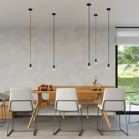 Lampa wisząca EDISON czarna SL.0152 - Sollux