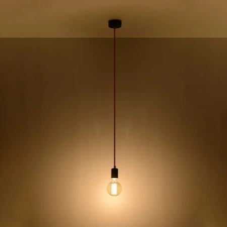 Lampa wisząca EDISON czarna SL.0152 - Sollux