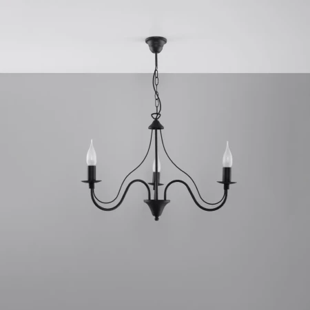 Żyrandol MINERWA 3 czarny SL.0217 - Sollux