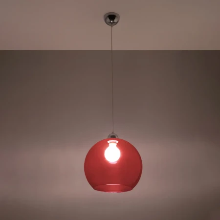 Lampa wisząca BALL czerwona SL.0253 - Sollux