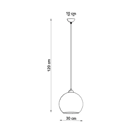 Lampa wisząca BALL biała SL.0256 - Sollux