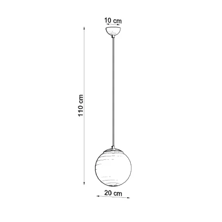 Lampa wisząca UGO 20 chrom SL.0263 - Sollux