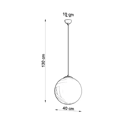 Lampa wisząca UGO 40 chrom SL.0265 - Sollux