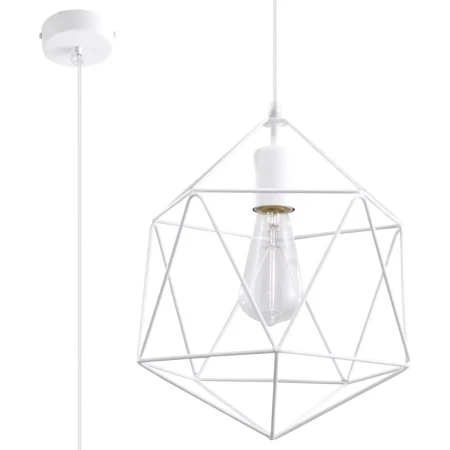 Lampa wisząca GASPARE biała SL.0290 - Sollux