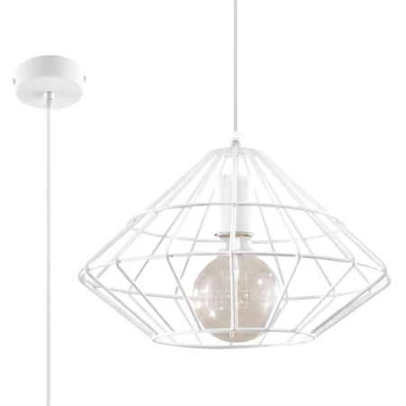 Lampa wisząca UMBERTO biała SL.0293 - Sollux