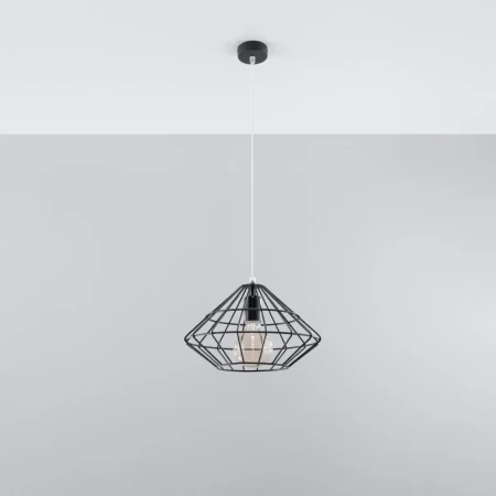 Lampa wisząca UMBERTO czarna SL.0294 - Sollux