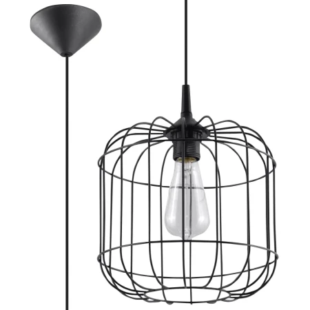 Lampa wisząca CELTA czarna SL.0296 - Sollux