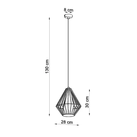 Lampa wisząca DEMI biała SL.0297 - Sollux