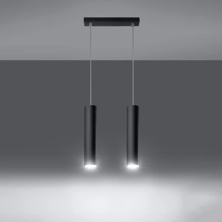 Lampa wisząca LAGOS 2 czarny SL.0328 - Sollux