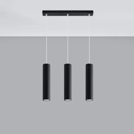 Lampa wisząca LAGOS 3L czarny SL.0329 - Sollux