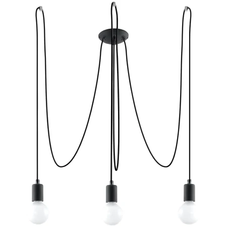 Żyrandol EDISON 3 czarny SL.0370 - Sollux