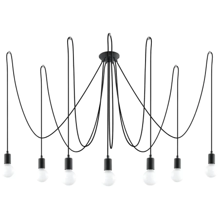 Żyrandol EDISON 7 czarny SL.0372 - Sollux